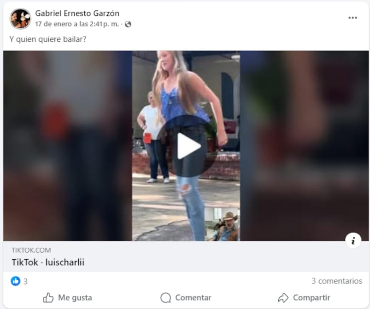 Esta fue la última publicación de Gabriel Garzón. Foto: Captura de pantalla