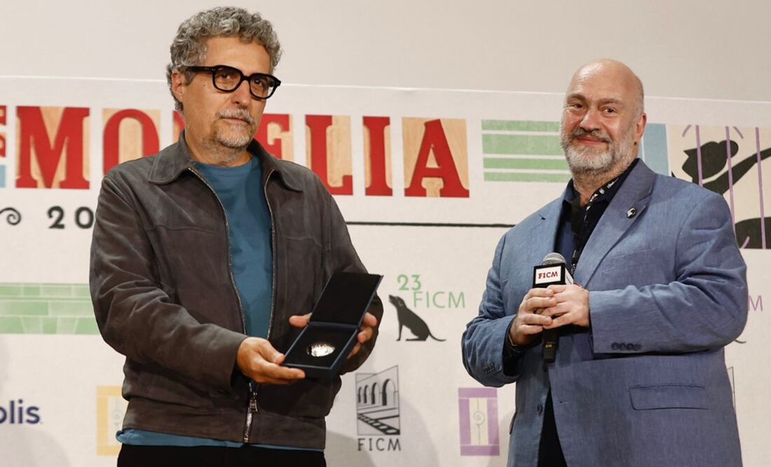Kleber de Mendonça Filho ofreció una conferencia de prensa para hablar del filme que obtuvo los premios a Dirección y Actor en Cannes. Foto: Berenice Fregoso/EL UNIVERSAL.