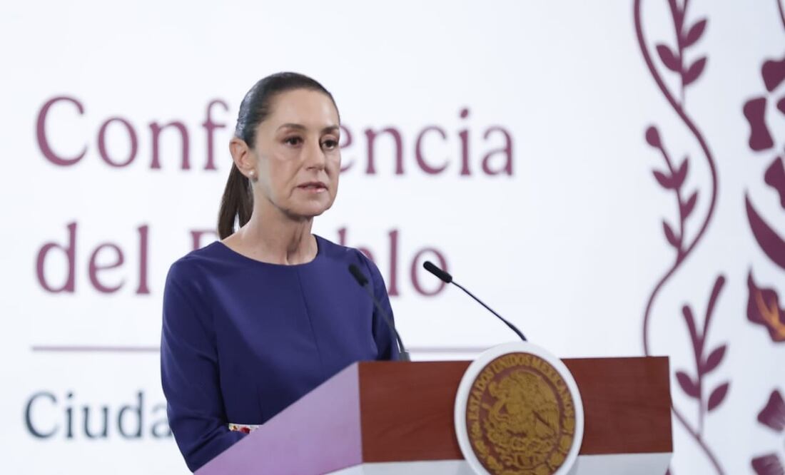 Ciudad de México 7 mayo 2025 Conferencia del pueblo encabezada por la presidenta, Claudia Sheinbaum Pardo en el salón de tesorería de palacio nacional. Foto: Fernanda Rojas/ EL UNIVERSAL