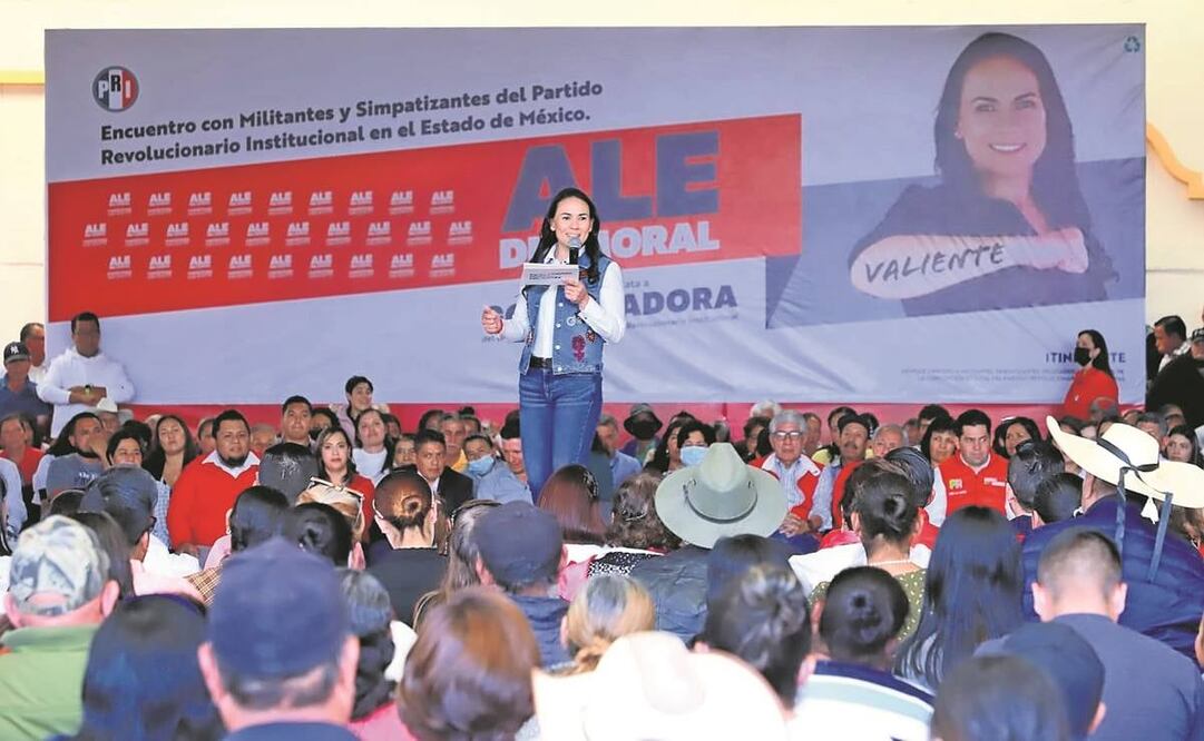 Alejandra del Moral confía en que cuando se sume la alianza, su movimiento crecerá más de cara a la elección estatal. Foto: Especial