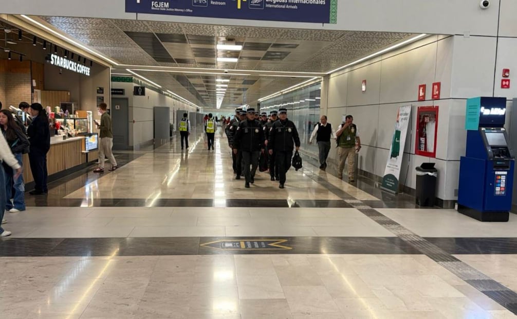 Refuerzan seguridad  en el Aeropuerto Internacional Felipe Ángeles (22/02/2026). Foto: Especial