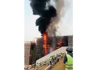Estalla incendio en museo en construcción en Egipto