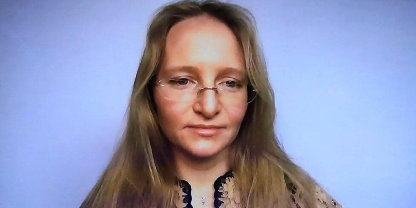 Katerina Tikhonova, una de las hijas adultas de Putin, hizo una breve aparición en los medios estatales rusos en 2018 para hablar sobre neurotecnología. Foto: El Tiempo. GDA. Archivo