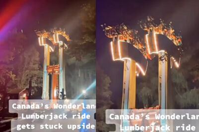 VIDEO: ¡Terror en Canadá! Juego mecánico falla y deja suspendidos en el aire a pasajeros