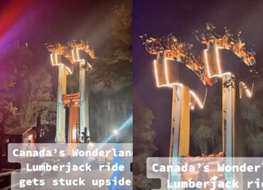 VIDEO: ¡Terror en Canadá! Juego mecánico falla y deja suspendidos en el aire a pasajeros