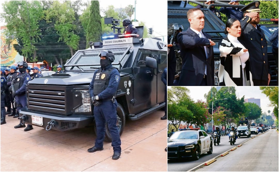 Con un estado de fuerza de 750 elementos de las alcaldías Cuajimalpa y Cuauhtémoc, los ediles Adrián Rubalcava y Sandra Cuevas pusieron en marcha operativo navideño. Foto: Especial