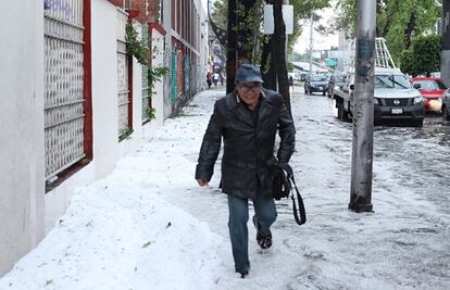Graniza en Azcapotzalco y Miguel Hidalgo