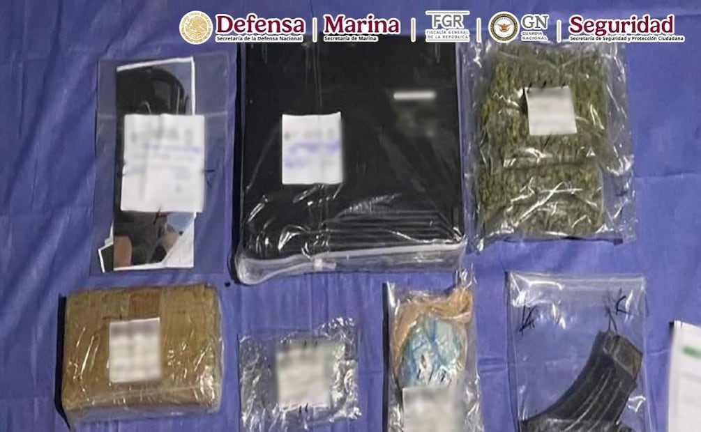 Aseguraron dosis de droga y cartuchos útiles. | Foto: Especial.