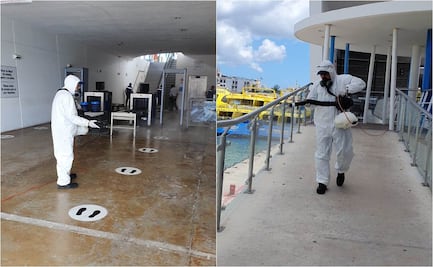 Quintana Roo sanitiza terminales portuarias contra coronavirus