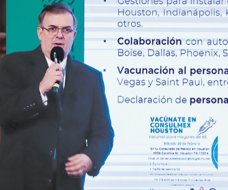 El canciller Marcelo Ebrard dijo que el Presidente instruyó que se planteara ante la ONU el tema del acceso desigual a vacunas. Foto: BERENICE FREGOSO. EL UNIVERSAL  