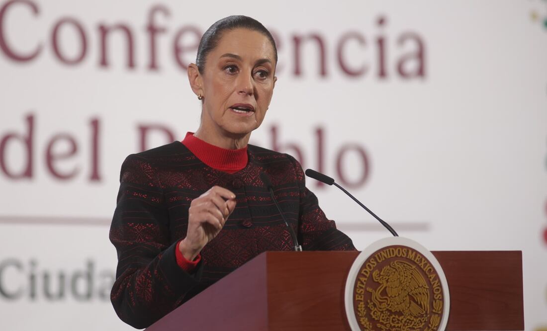 Conferencia matutina de la presidenta Claudia Sheinbaum en Palacio Nacional el 22 de enero de 2025. Foto: Carlos Mejía / EL UNIVERSAL
