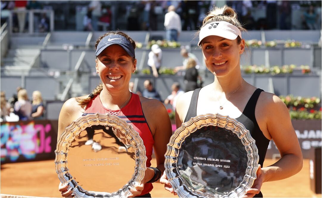 La mexicana Giuliana Olmos se proclama campeona en dobles del Mutua Madrid Open / FOTO: EFE