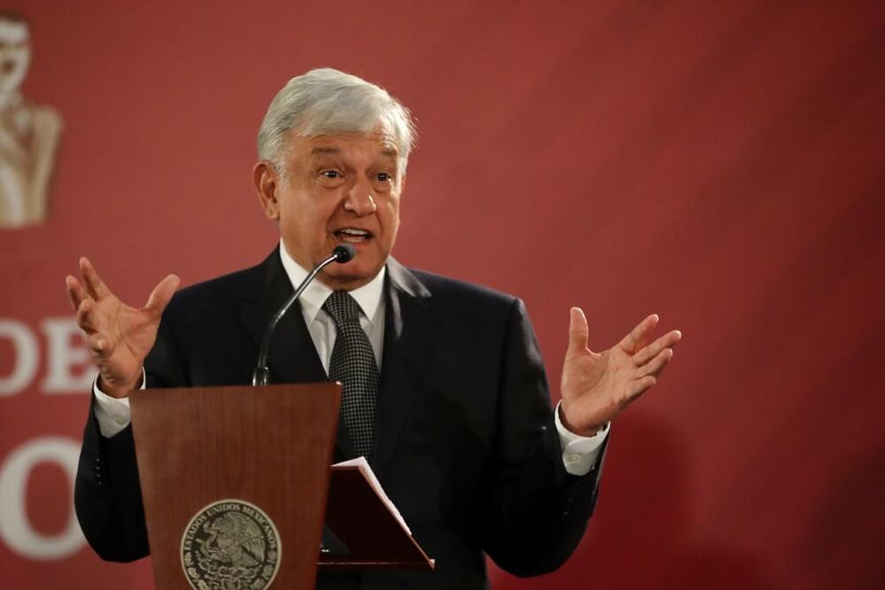 AMLO, presidente de México, en su primera conferencia de prensa. Foto: Lucía Godínez