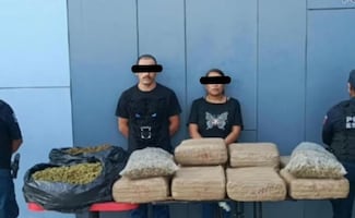 Aseguran 72 kilos de marihuana en Hidalgo; detienen a pareja con 103 dosis de cristal
