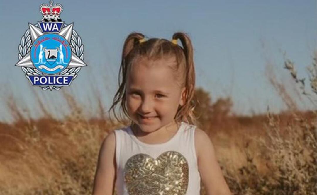Cleo Smith desapareció el 16 de octubre mientras estaba en un campamento con sus padres. Foto: WA POLICE