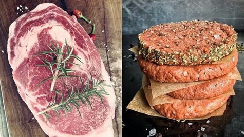 Diferencias entre carne animal vs. "carne" vegetal 