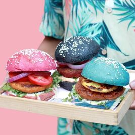 Prueba las Color Veggie Burgers: hamburguesas de colores 