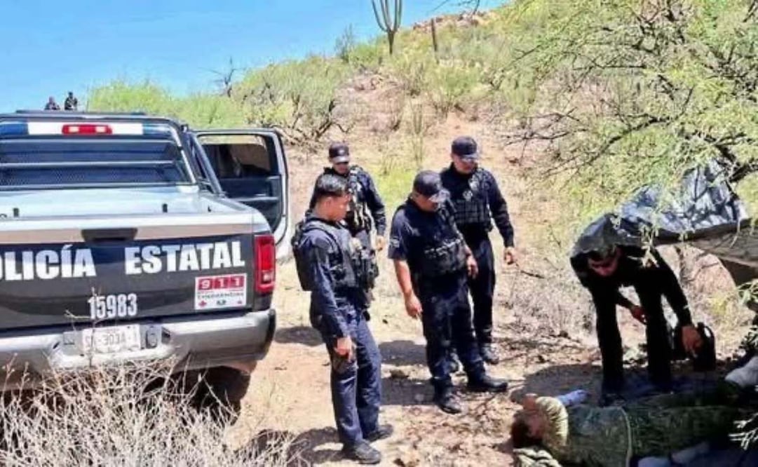 Rescatan en el desierto de Saric a migrante hondureña; cayó a un barranco cuando intentaba llegar a la frontera.
Foto: Especial.