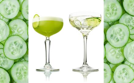 Cocteles de pepino refrescantes