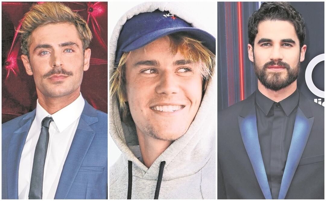 Foto: Zac Efron, Justin Bieber y Darren Criss. 