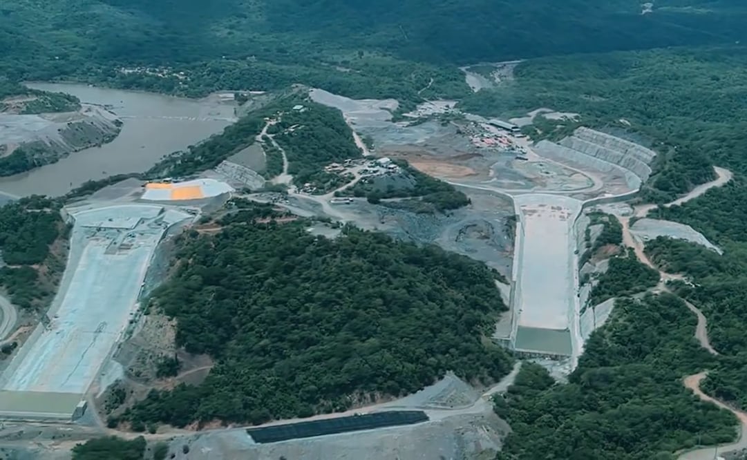 Imagen aérea de la Presa Santa María. Foto: Captura/ Twitter @lopezobrador_