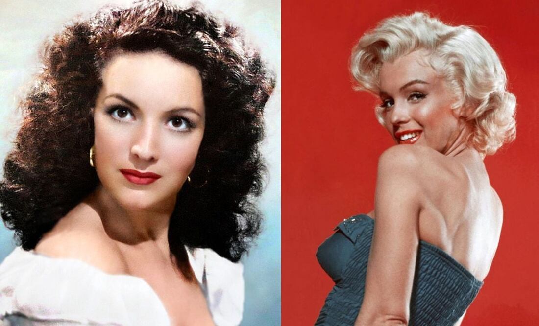 María Félix y Marilyn Monroe. Fuente: Twitter @showmundialshow