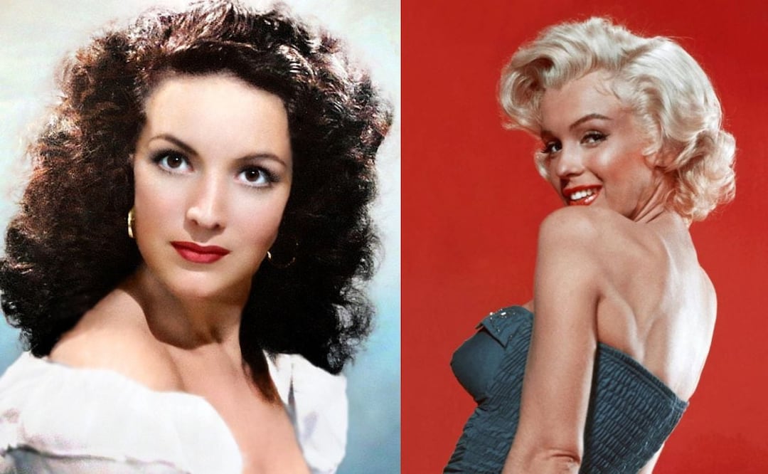 María Félix y Marilyn Monroe. Fuente: Twitter @showmundialshow