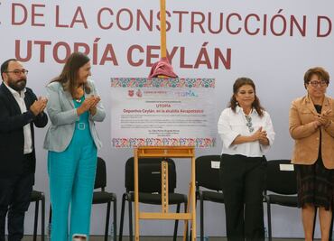 Brugada coloca la primera piedra de una Utopía en Deportivo Ceylán, Azcapotzalco; tendrá escuela de robótica