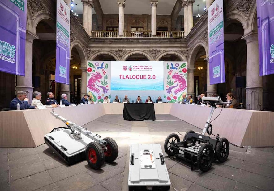 La jefa de Gobierno presentó el operativo Tlaloque 2.0, para hacer frente a la temporada de lluvias 2026. Foto: Especial