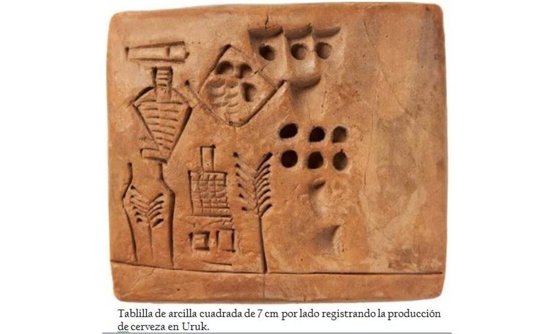 Tablilla cuneiforme mesopotámica de 3100 años antes de Cristo