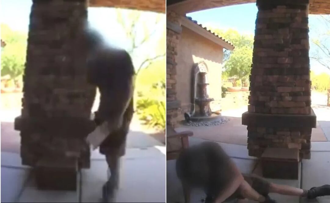 Un repartidor de UPS se desvaneció en Arizona durante una ola de calor que superó los 110 grados Fahrenheit (43°C). Foto: Tomada del video
