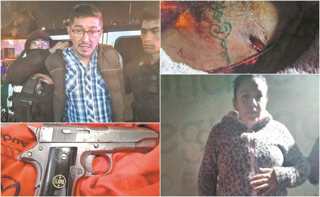 Dalia “N” fue lesionada en el hombro por un disparó de arma de fuego. Alejandro “N” intentó huir, pero la policía lo detuvo. FOTOS: ESPECIALES