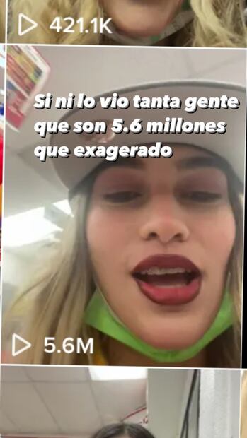 La cajera de Oxxo reveló la increíble suma de reproducciones que tiene en TikTok