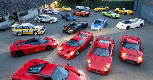 Esta increíble colección de 18 autos deportivos está en subasta