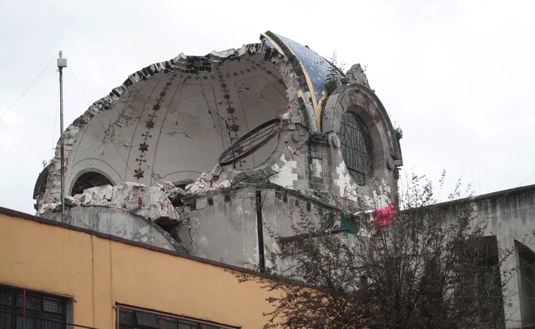 La Parroquia Nuestra Señora Reina De Los Ángeles fue uno de los inmuebles que resultó afectado por el sismo del 19 de septiembre. Foto: Alejandra Leyva / EL UNIVERSAL