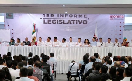 Asiste Murat a informe de diputados de Morena