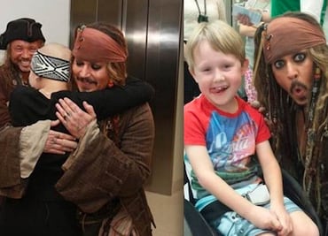 El capitán Jack Sparrow visita hospital infantil