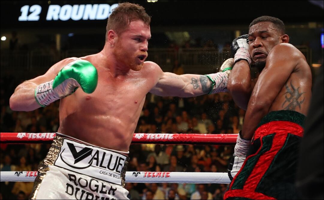 Saúl Álvarez entusiasmó a los ejecutivos de DAZN. Foto: AFP