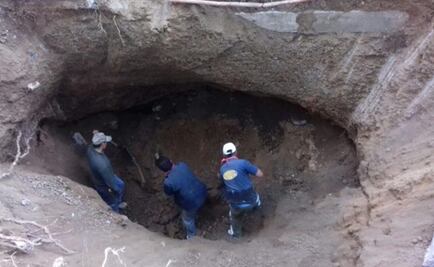 Socavón en Tecamachalco, una cueva de 80 metros 