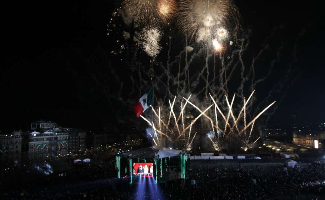 Ceremonia del Grito de Independencia en el Zócalo capitalino. Foto: Carlos Mejía