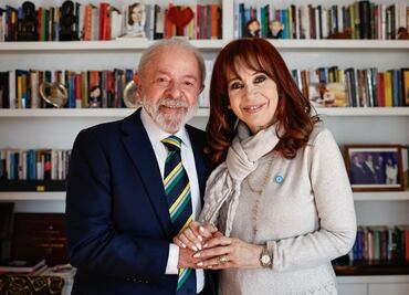 Lula anima a Cristina Fernández a "seguir luchando con la misma firmeza"; amistad "va más allá de la relación institucional", afirma