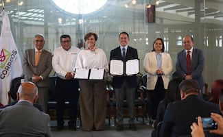 Álvaro Obregón firma convenio con Correos de México; impulsan modernización de oficinas postales