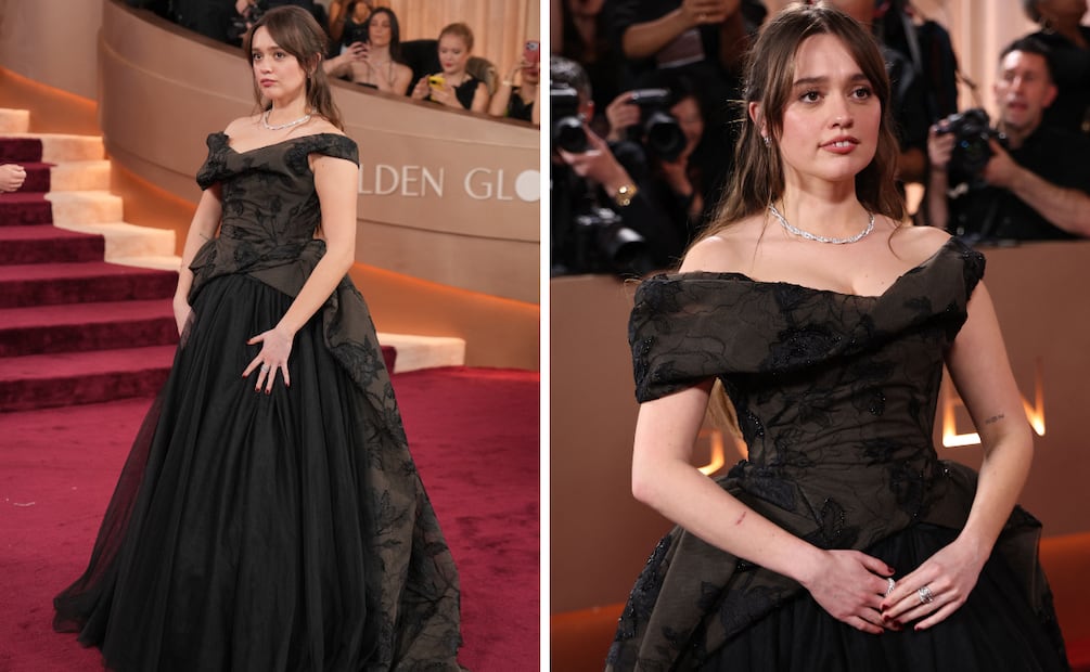 Vivienne Westwood es sinónimo de drama, pero aquí el corset y el volumen pesan más que el estilo. Esta vez, el vestido ganó… y no para bien. Foto: AFP