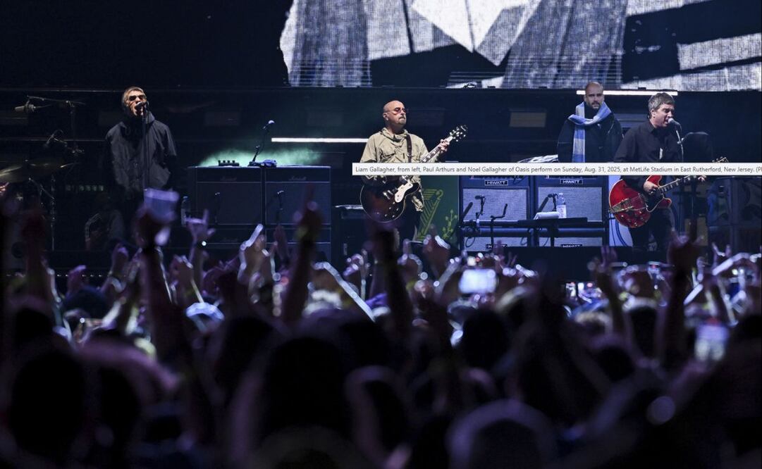 Liam Gallagher, "Bonehead" Arthurs, y Noel Gallagherr serán recibidos próximamente en México. Foto: Evan Agostini AP