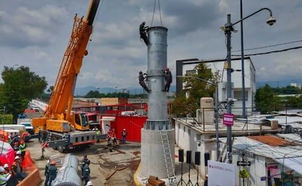 Instalan primera columna de la Línea 4 del Cablebús; fue colocada en el Cetram Universidad