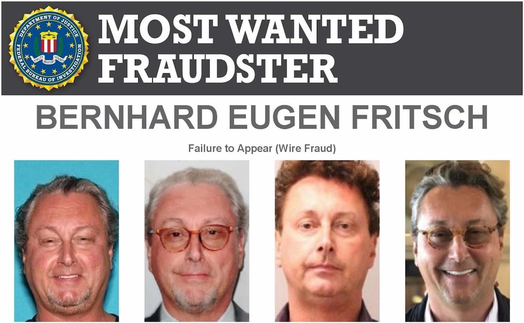 Bernhard Eugen Fritsch es buscado por su presunta participación en un esquema para defraudar a inversionistas. Foto: Vía @FBIDirectorKash
