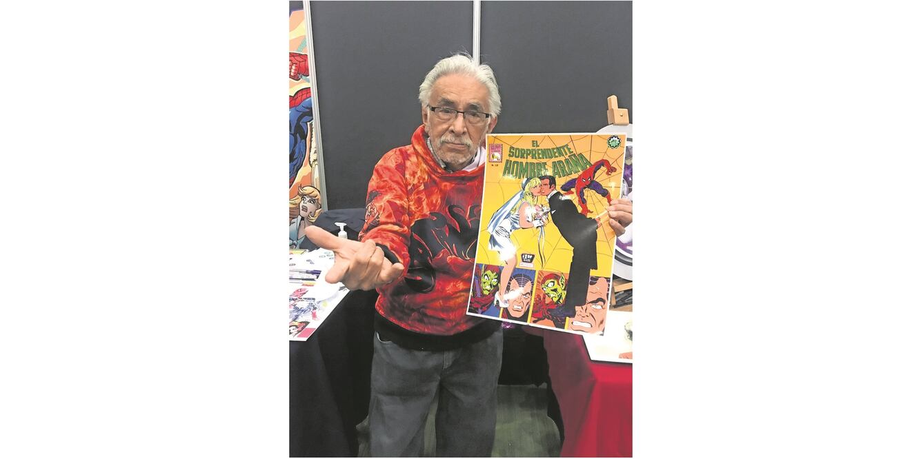 Durán comenzó a dibujar al arácnido a los 38 años; también estuvo detrás del trazo de El Pantera. Foto: Cesar Huerta 