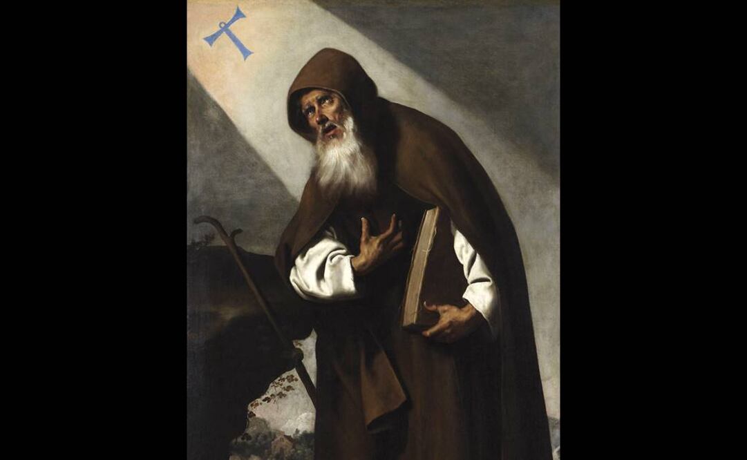 Obra de Francisco de Zurbarán donde representa a "San Antonio Abad". FOTO: Especial.