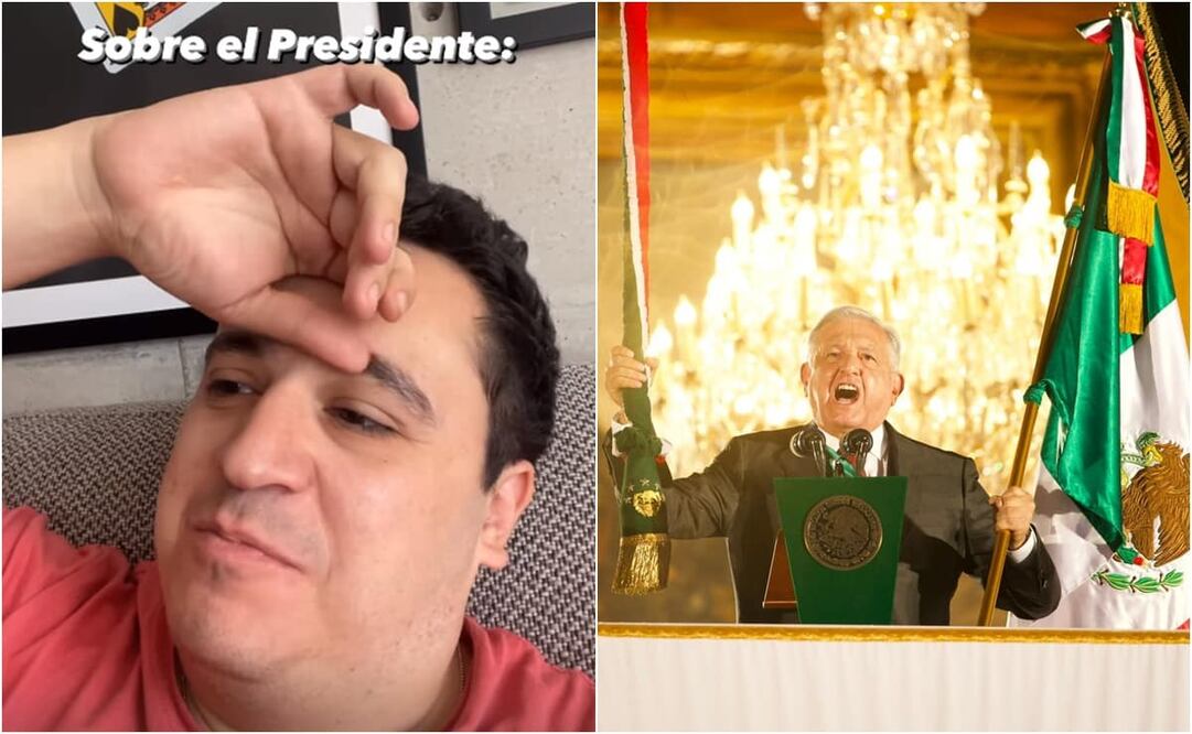 El standupero consideró que la gente está contenta con López Obrador. Fotos: Instagram y Germán Espinosa. EL UNIVERSAL