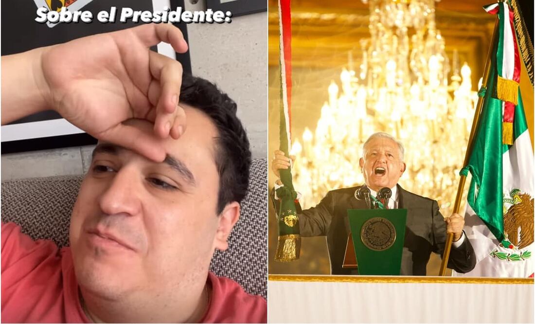 El standupero consideró que la gente está contenta con López Obrador. Fotos: Instagram y Germán Espinosa. EL UNIVERSAL